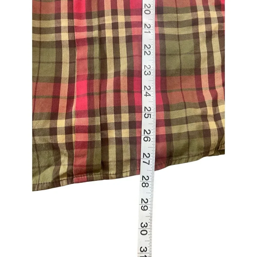 Y2K Parish Nation Urban Streetwear Plaid Button-Up – XL Rise & Shine Embroidered